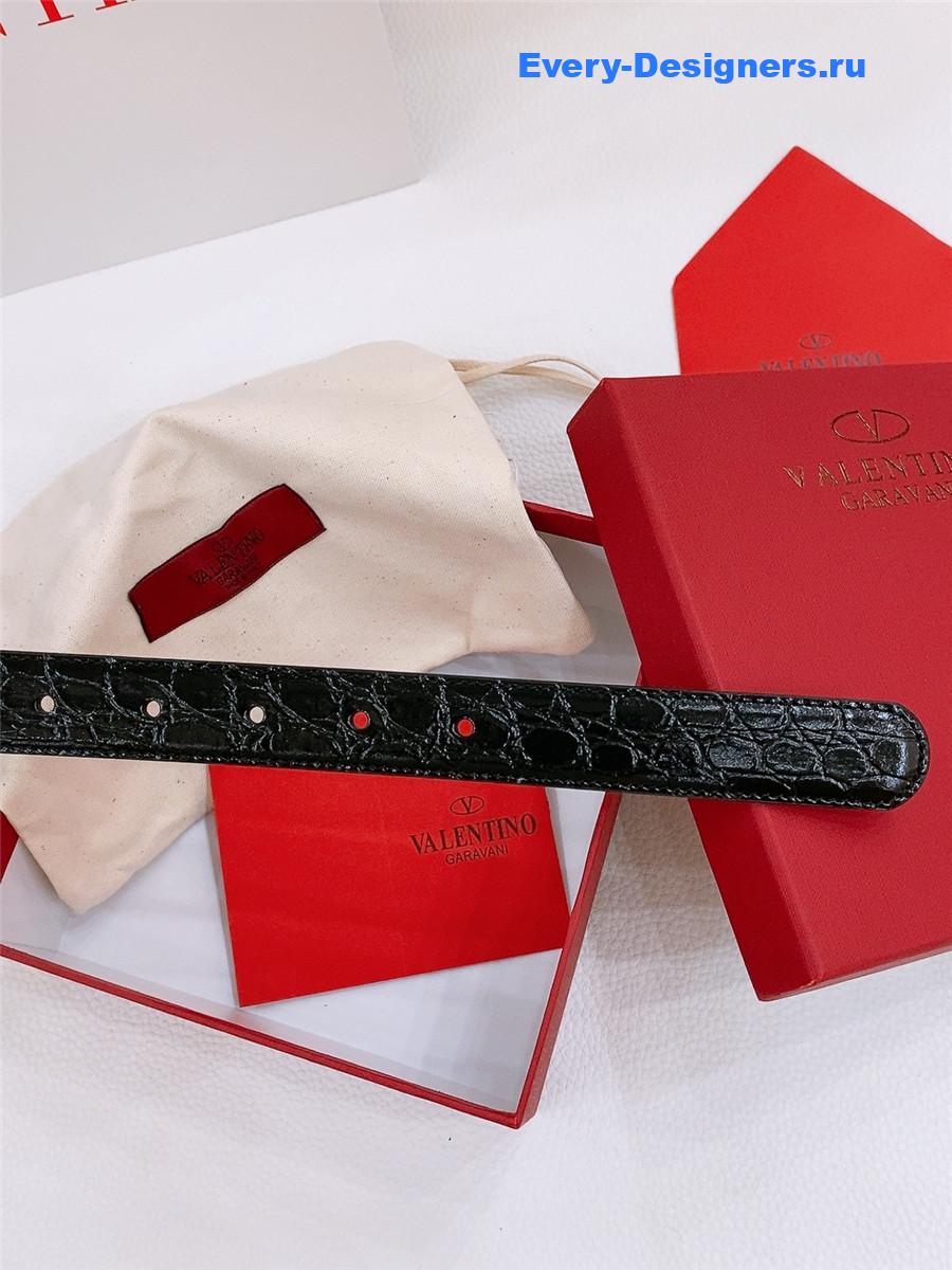 Va1e*ntin0 garavani vlogo belt black