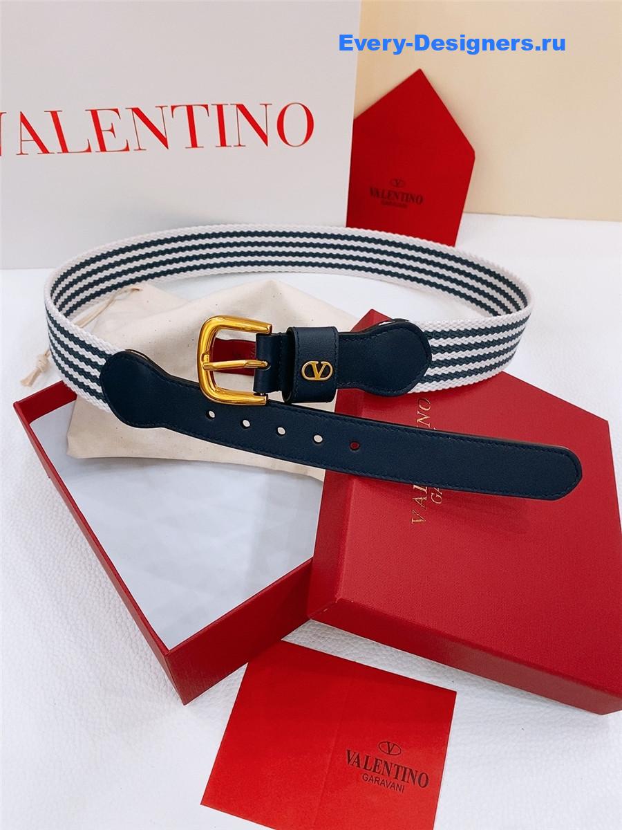 Va1e*ntin0 vlogo nano stripe belt