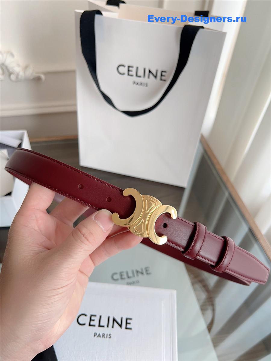 Ce1i*e classic burgundy leather belt