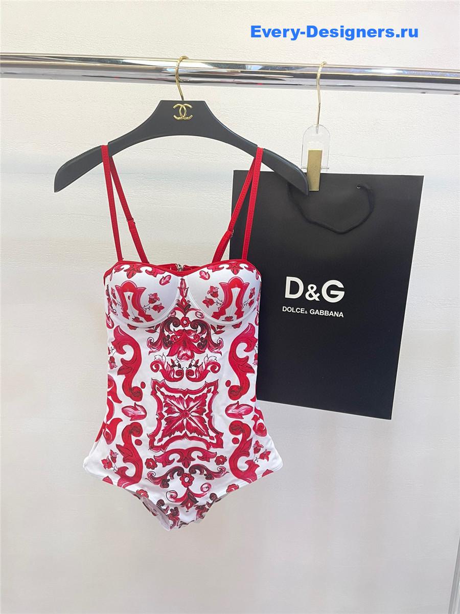 Dolce & Gabbana Maiolica-print One-Piece Swimsuit
