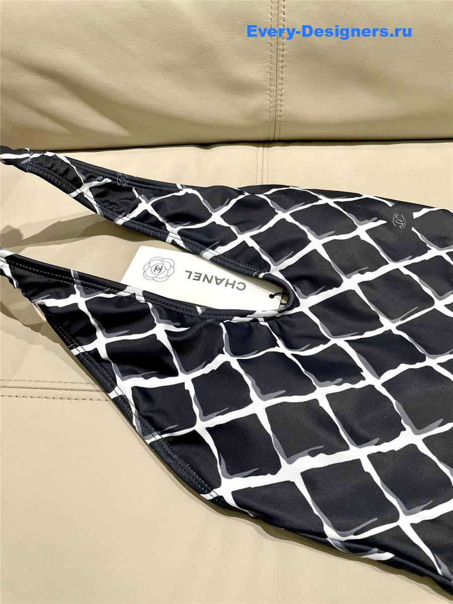 Ch**el coco beach one-piece black swimwear