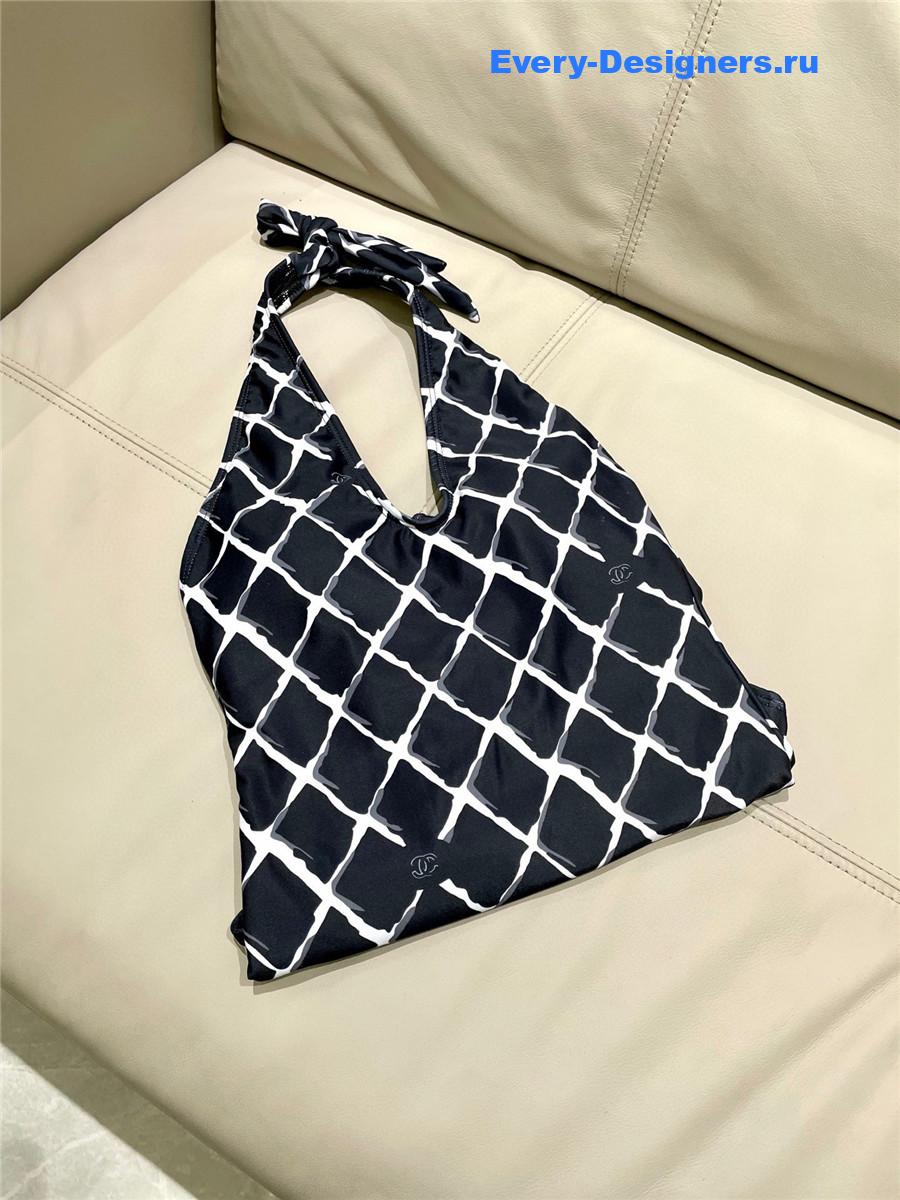 Ch**el coco beach one-piece black swimwear