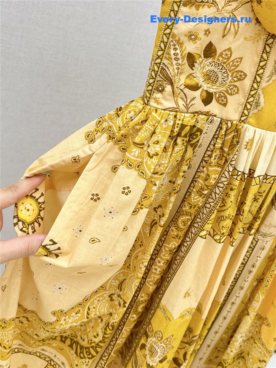 Zimmer Floral Linen A-Line Dress