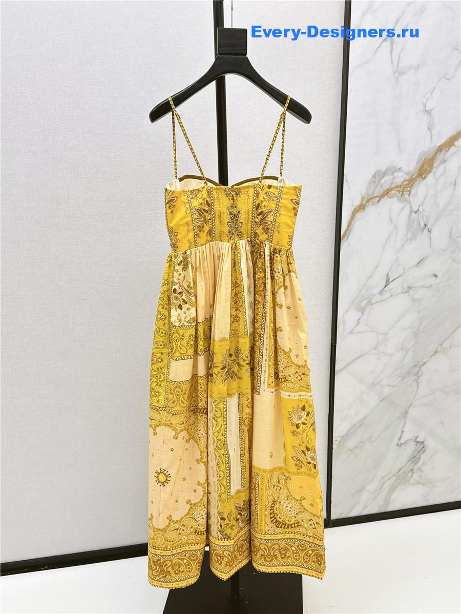 Zimmer Floral Linen A-Line Dress