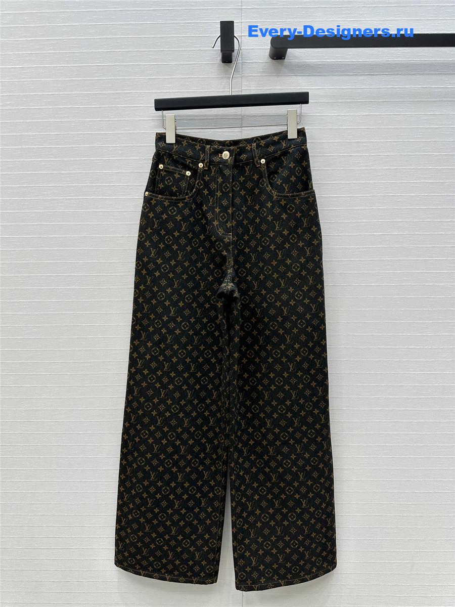 l0vis Vvtt0n monogram denim trousers