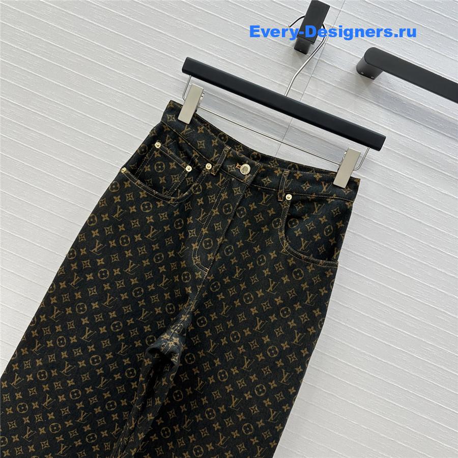 l0vis Vvtt0n monogram denim trousers
