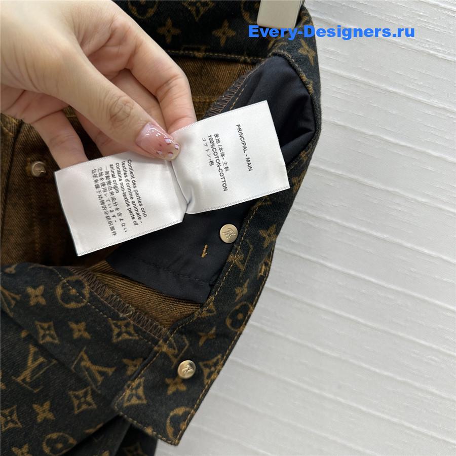 l0vis Vvtt0n monogram denim trousers