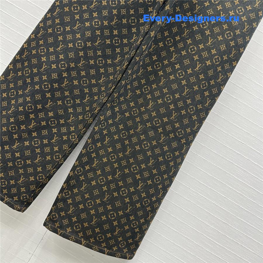 l0vis Vvtt0n monogram denim trousers