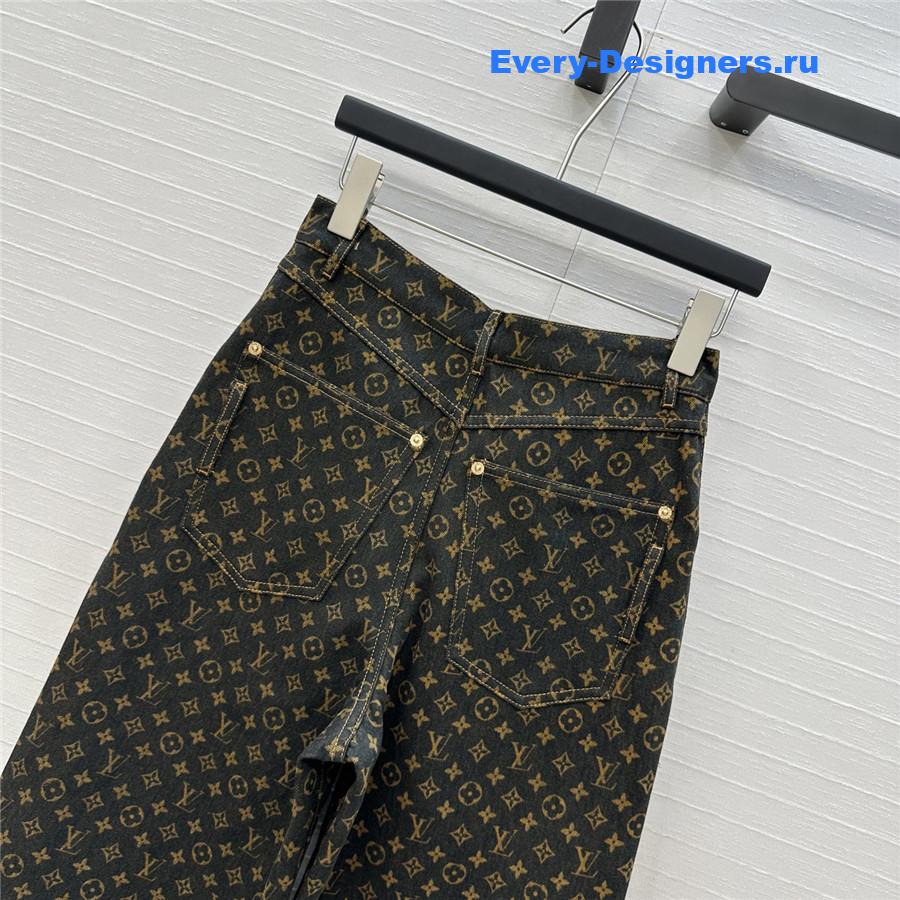 l0vis Vvtt0n monogram denim trousers