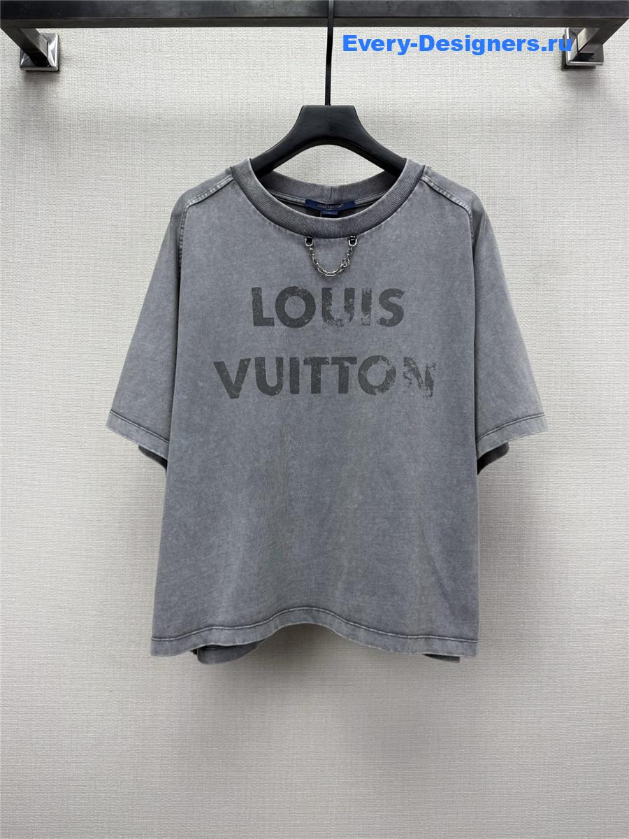 l0vis Vvtt0n vintage-effect gray tee