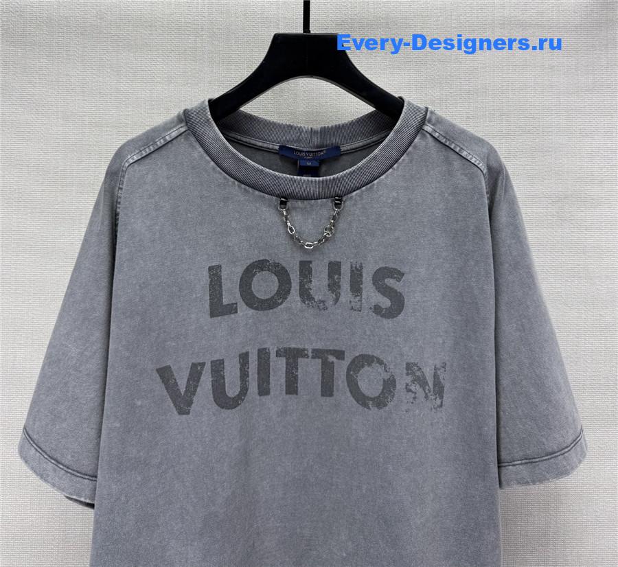 l0vis Vvtt0n vintage-effect gray tee