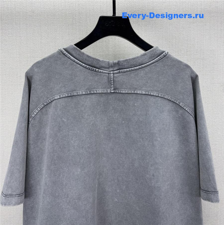 l0vis Vvtt0n vintage-effect gray tee