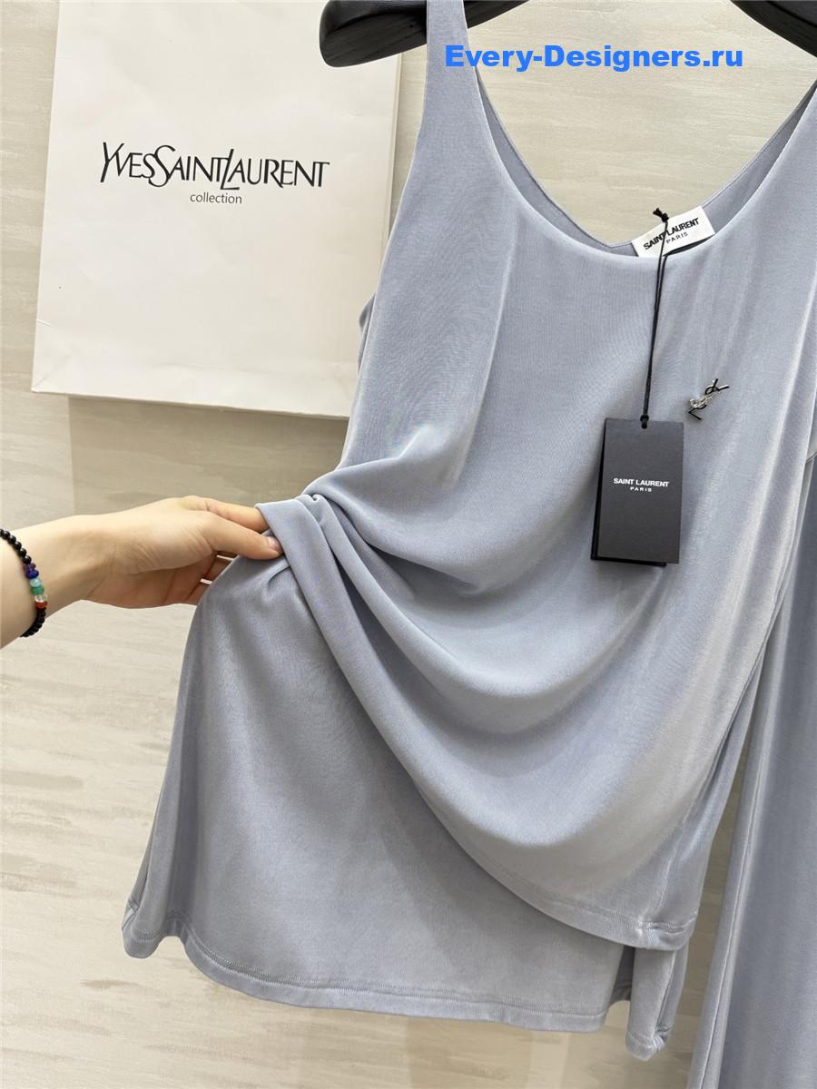 Sa1nt Lau*nt gray vest suit