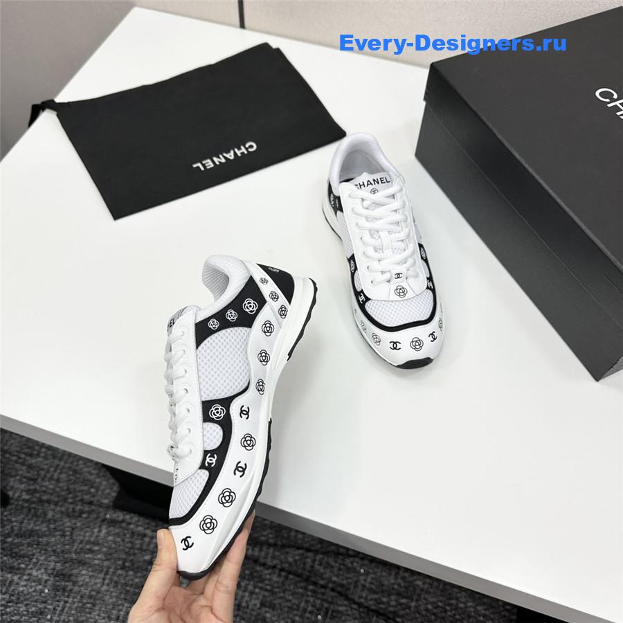 Ch**el cc logo white black sneaker