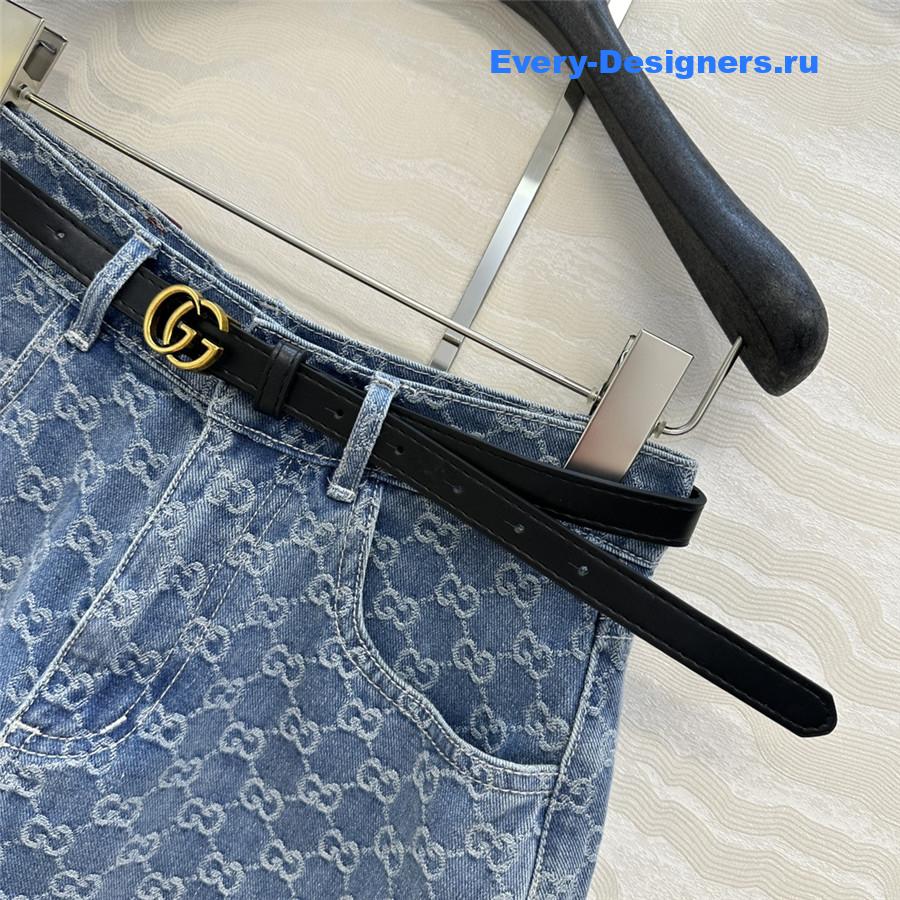 Gvc*1 gg jacquard denim shorts