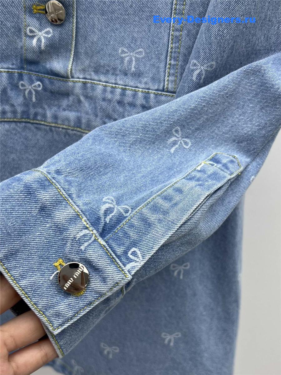 Miu Miu Bow Denim Dress