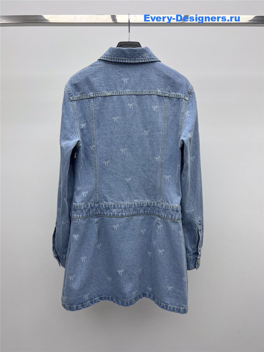 Miu Miu Bow Denim Dress