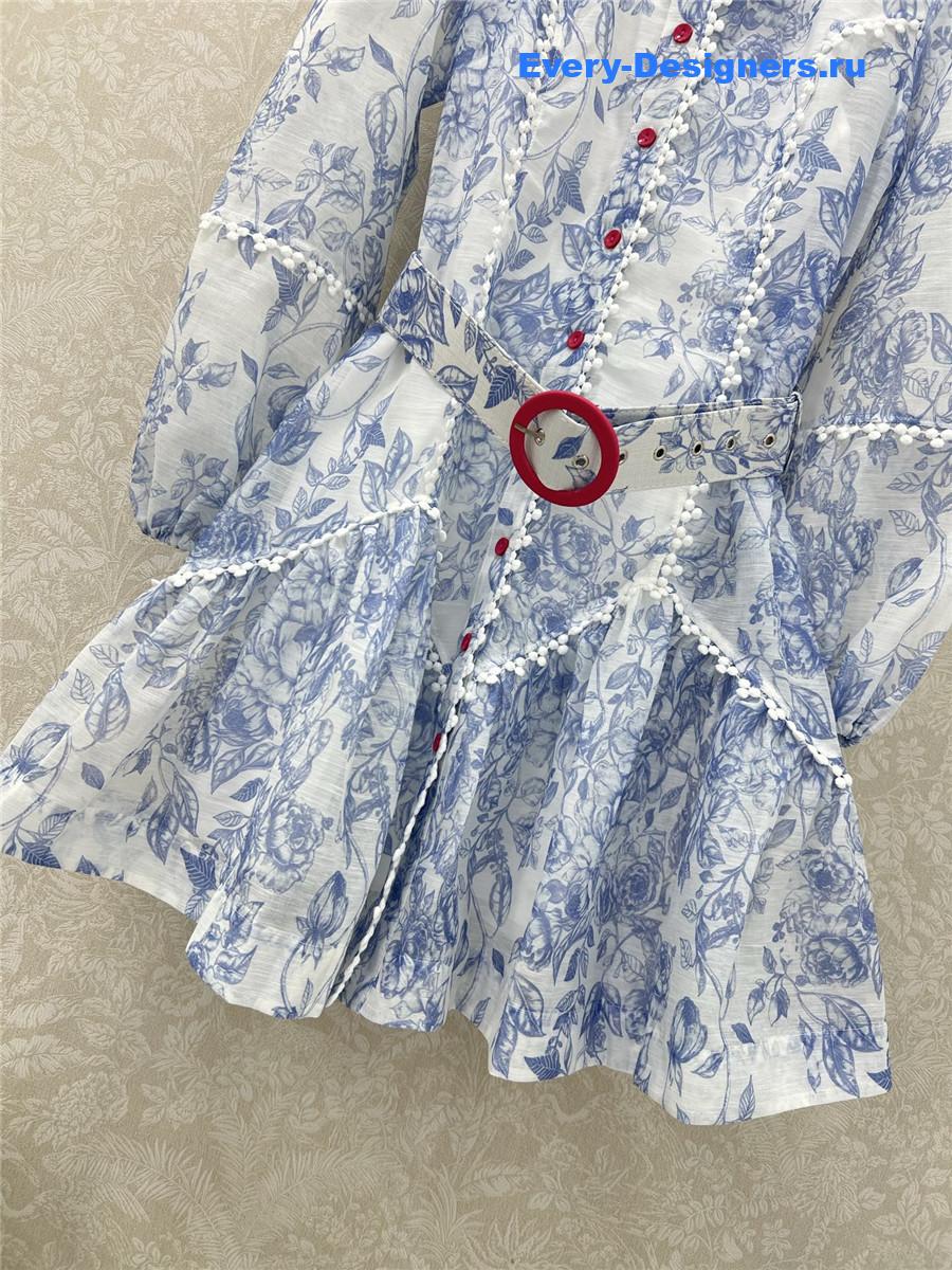 Zimmer Blue Floral Porcelain Dress