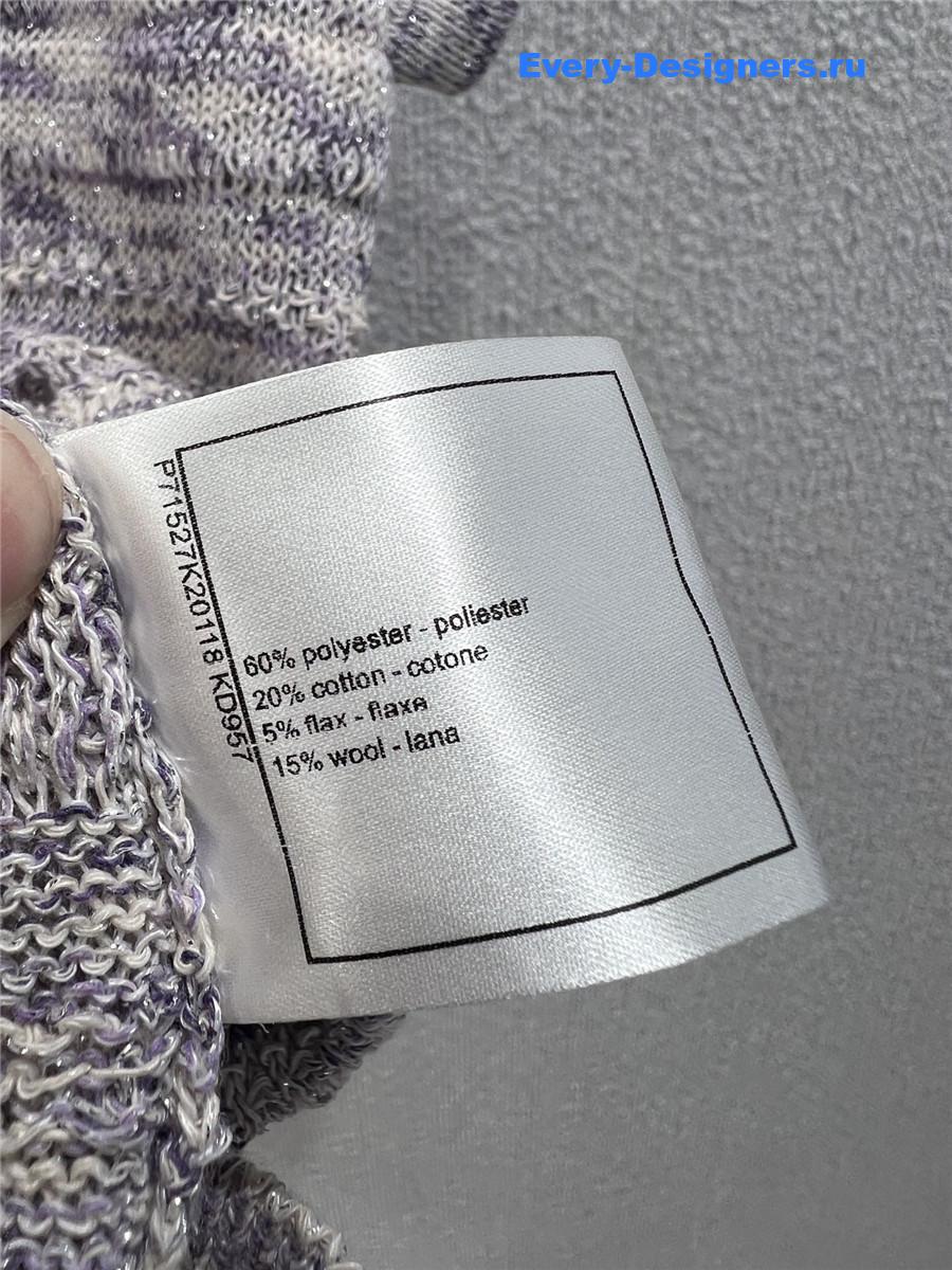 Ch**el gray striped knit top