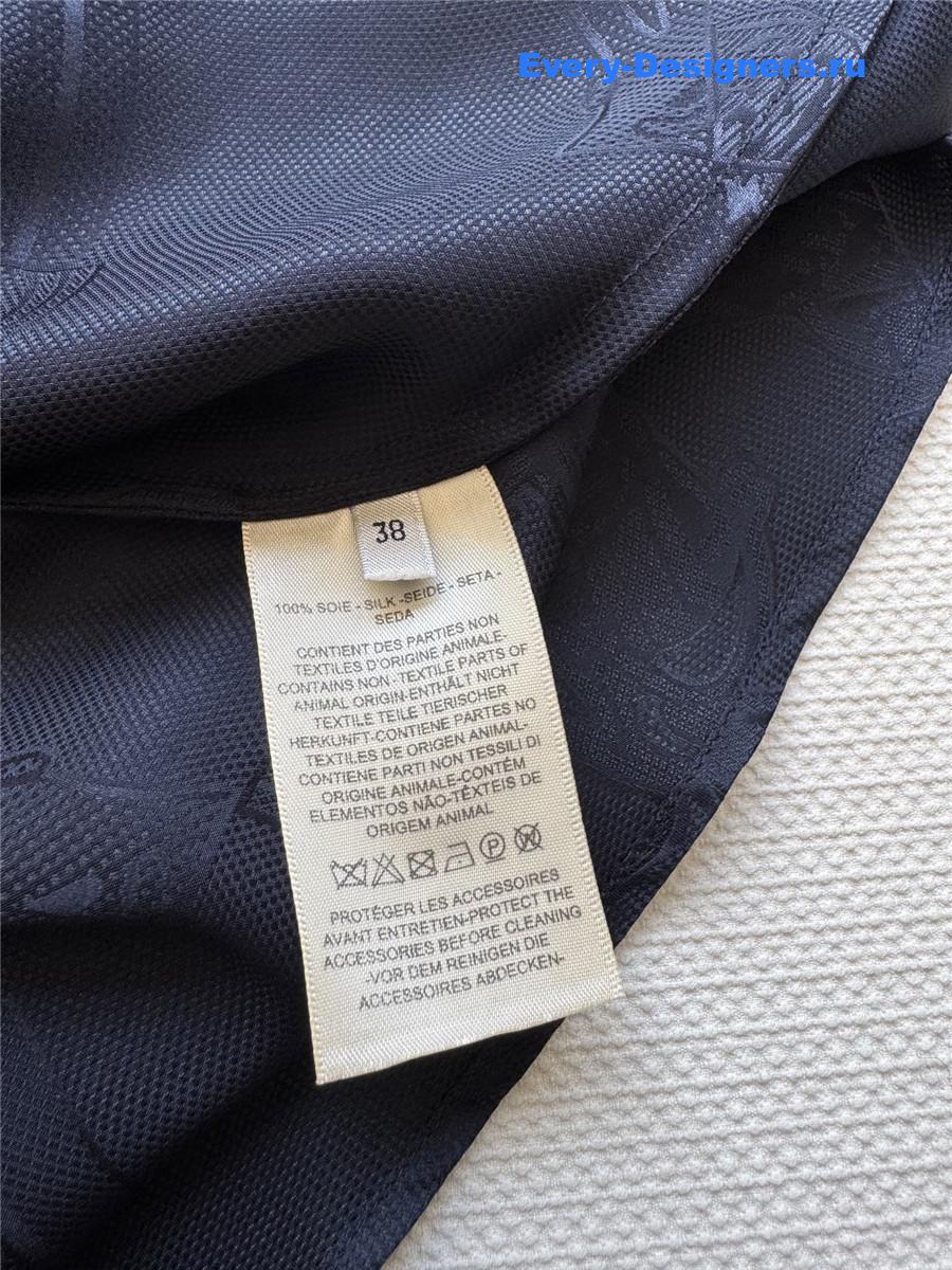 F**di navy silk midi dress