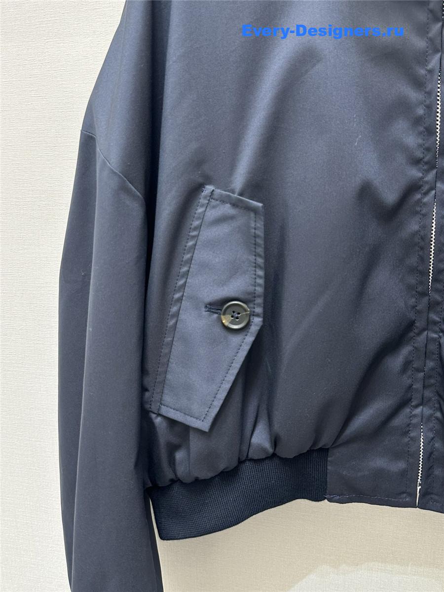 Miu Miu Navy Panama Cotton Jacket