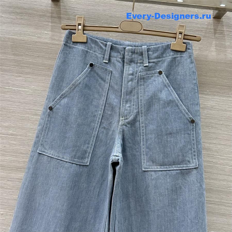 F**di ff embossed straight-leg jeans