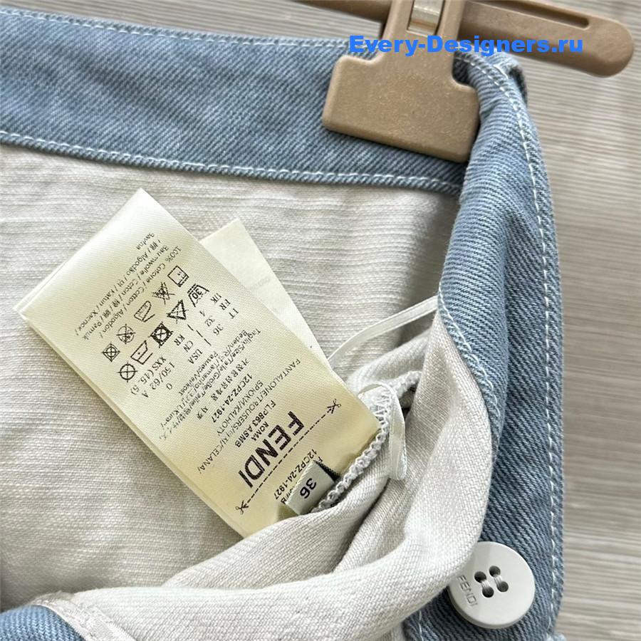 F**di ff embossed straight-leg jeans