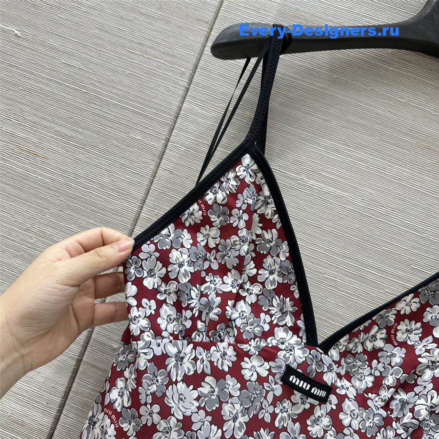 Miu Miu Floral Silk Maxi Dress