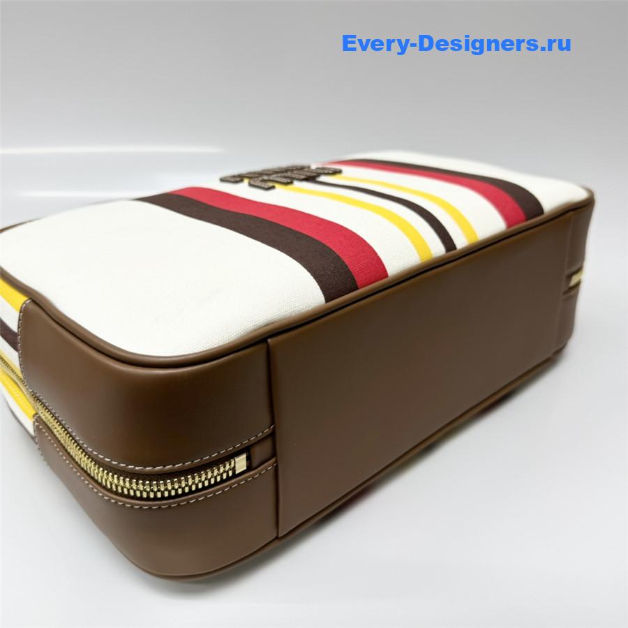 Miu Miu Beau Canvas and Leather Bag