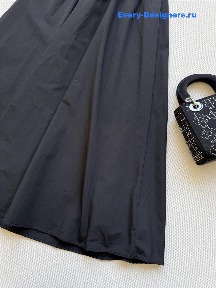 D10r black pleated mini dress