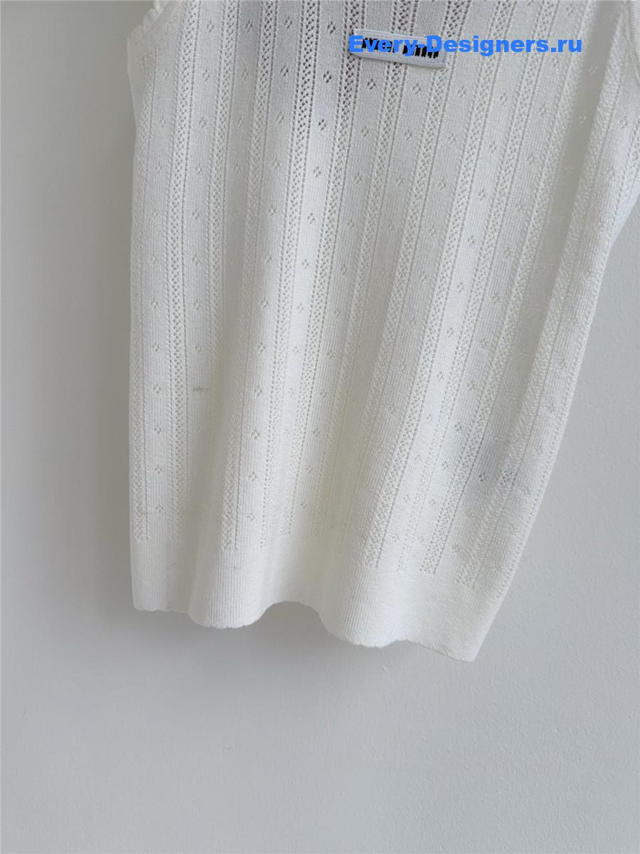 Miu Miu Hollow Knit Tank