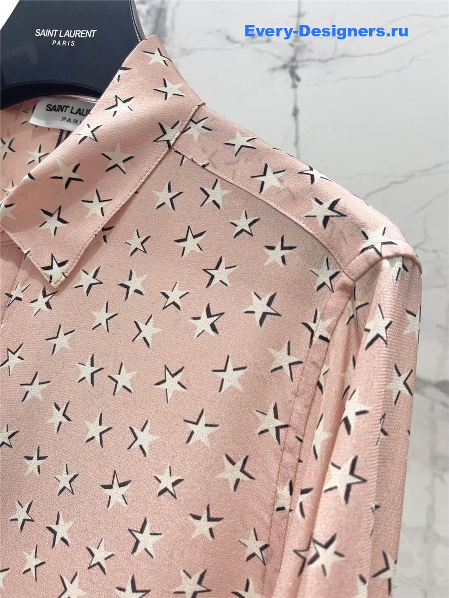 Sa1nt Lau*nt star silk shirt