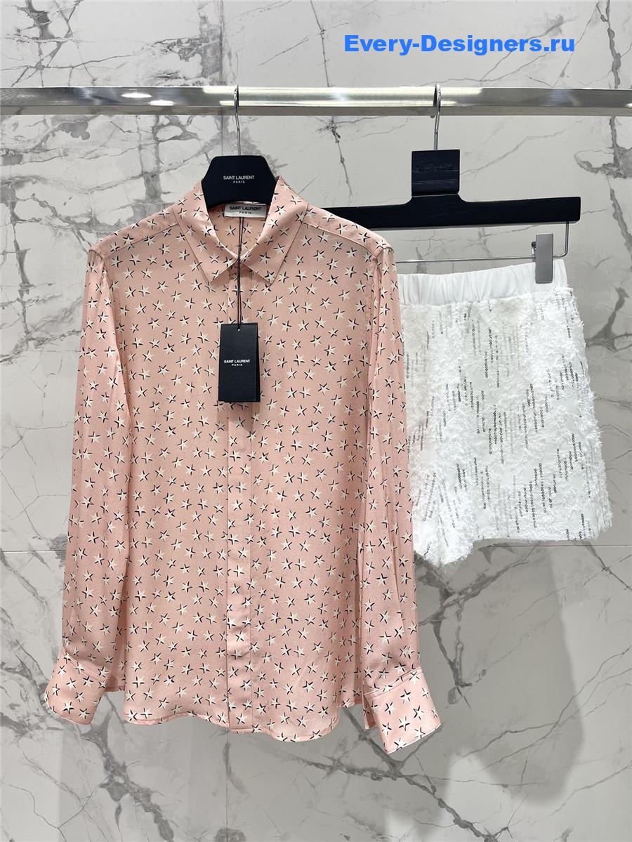 Sa1nt Lau*nt star silk shirt