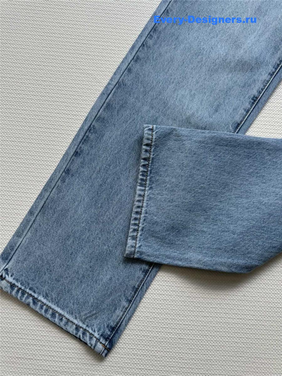 Ch**el light blue straight-leg jeans