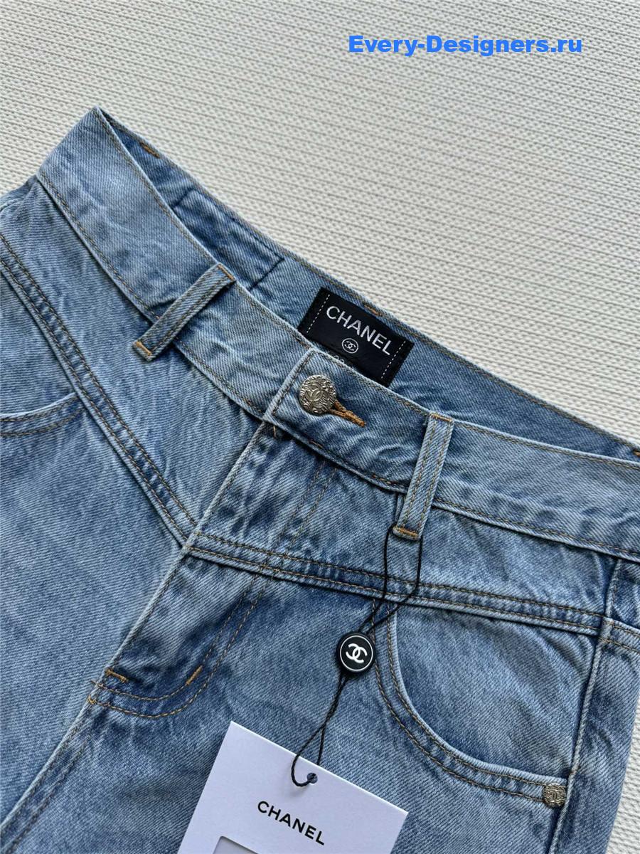 Ch**el light blue straight-leg jeans