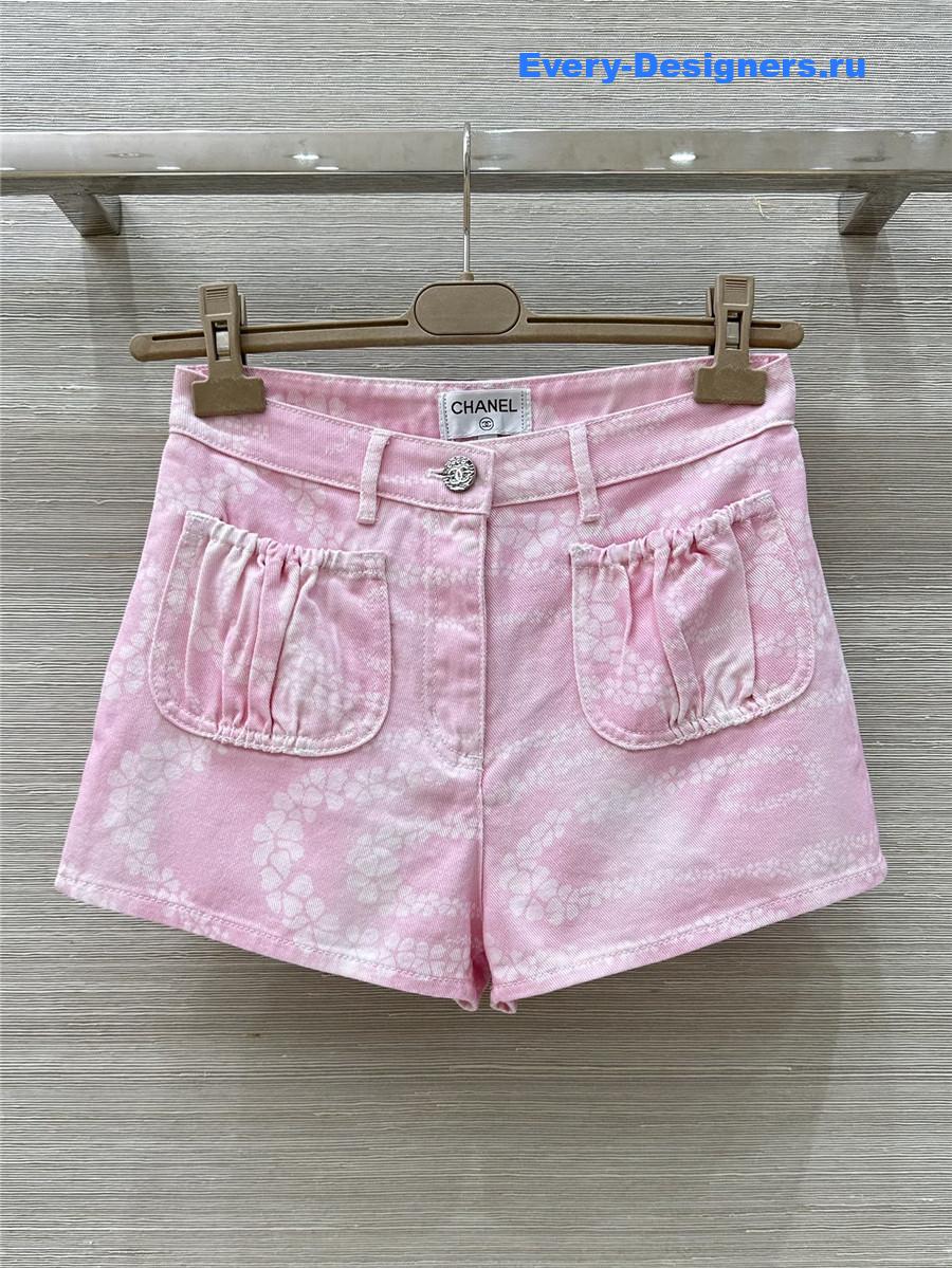 Ch**el pink denim shorts
