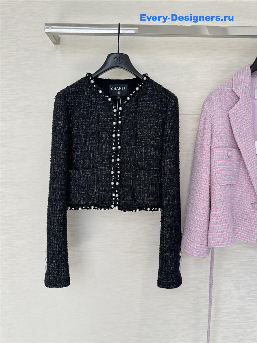 Ch**el-inspired tweed jacket