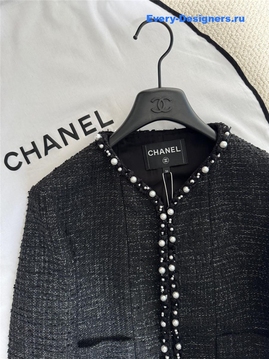 Ch**el-inspired tweed jacket