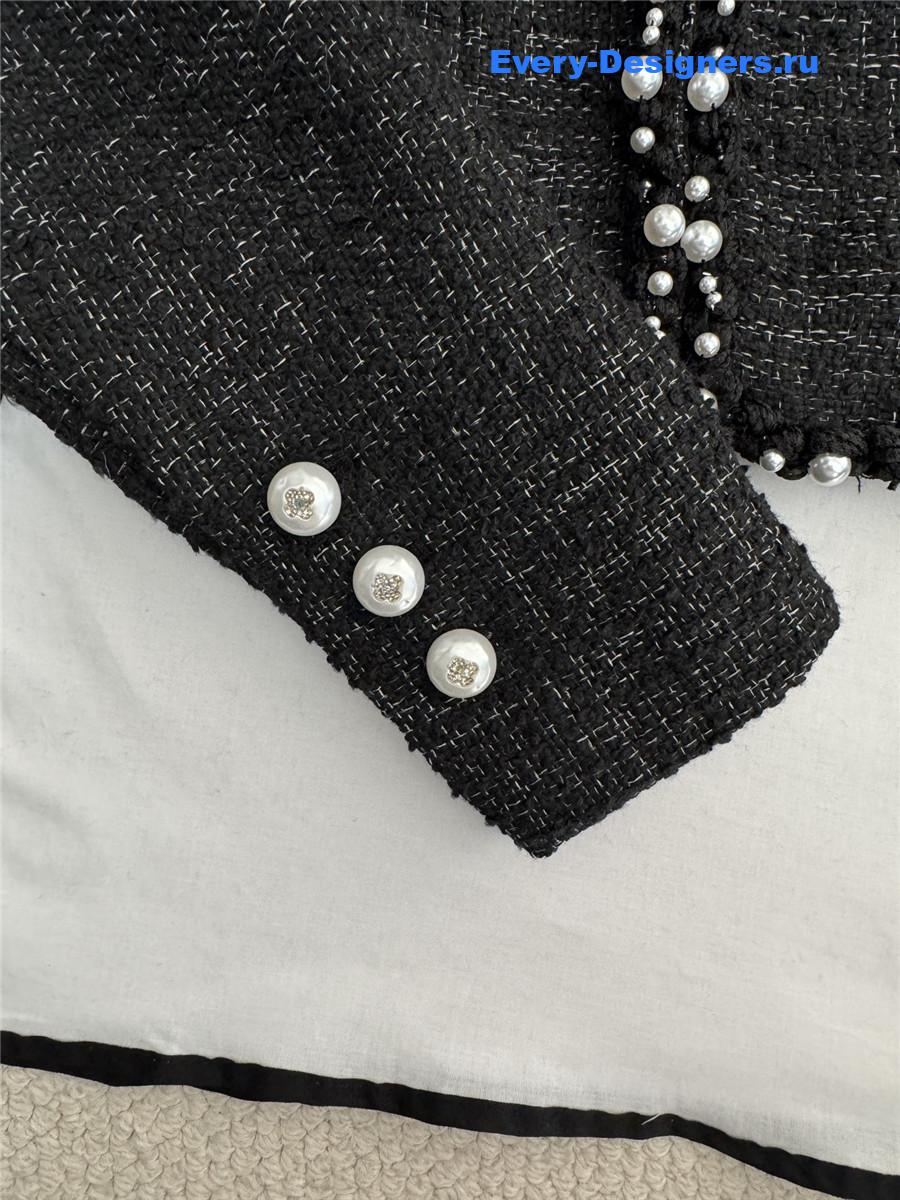 Ch**el-inspired tweed jacket