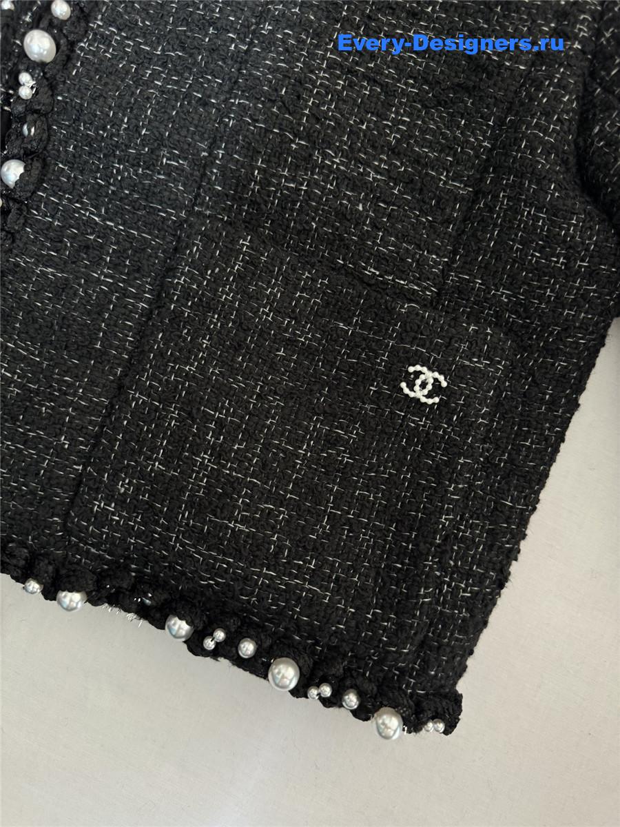 Ch**el-inspired tweed jacket