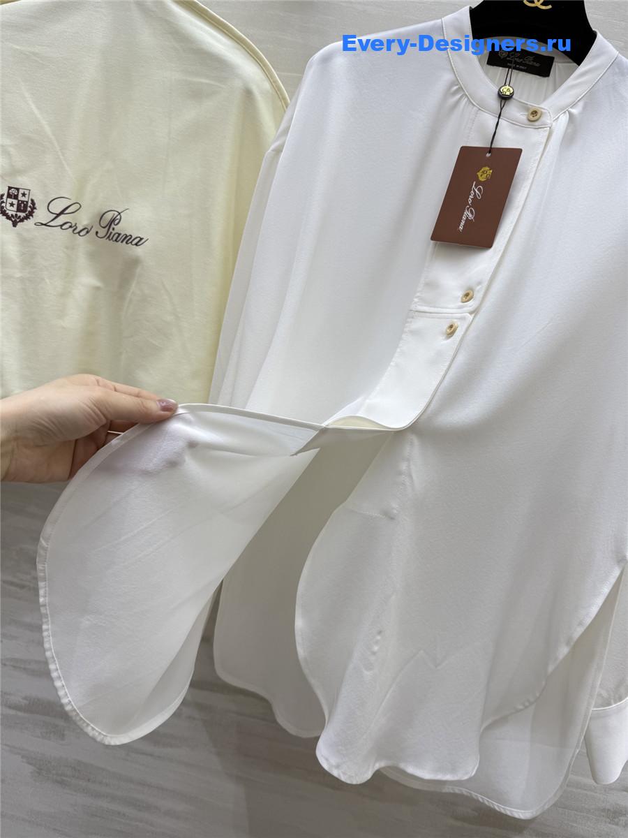 L0r0 P1ana silk oval shirt