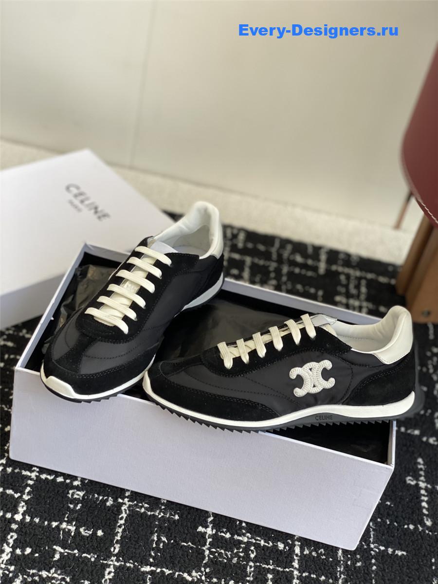 Ce1i*e racer black low-top sneakers