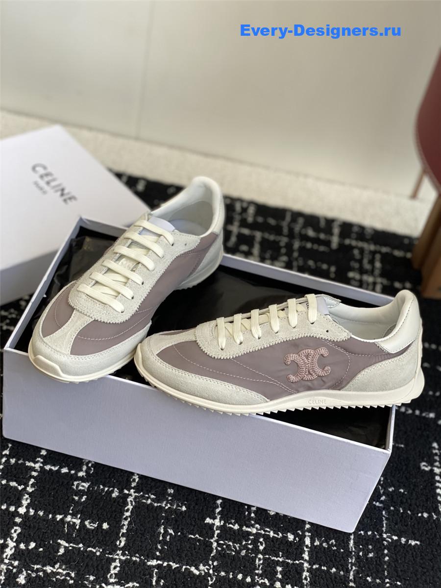 Ce1i*e racer gray low-top sneakers