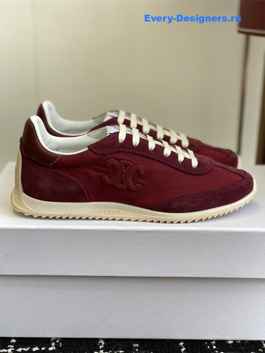 Ce1i*e racer burgundy sneakers