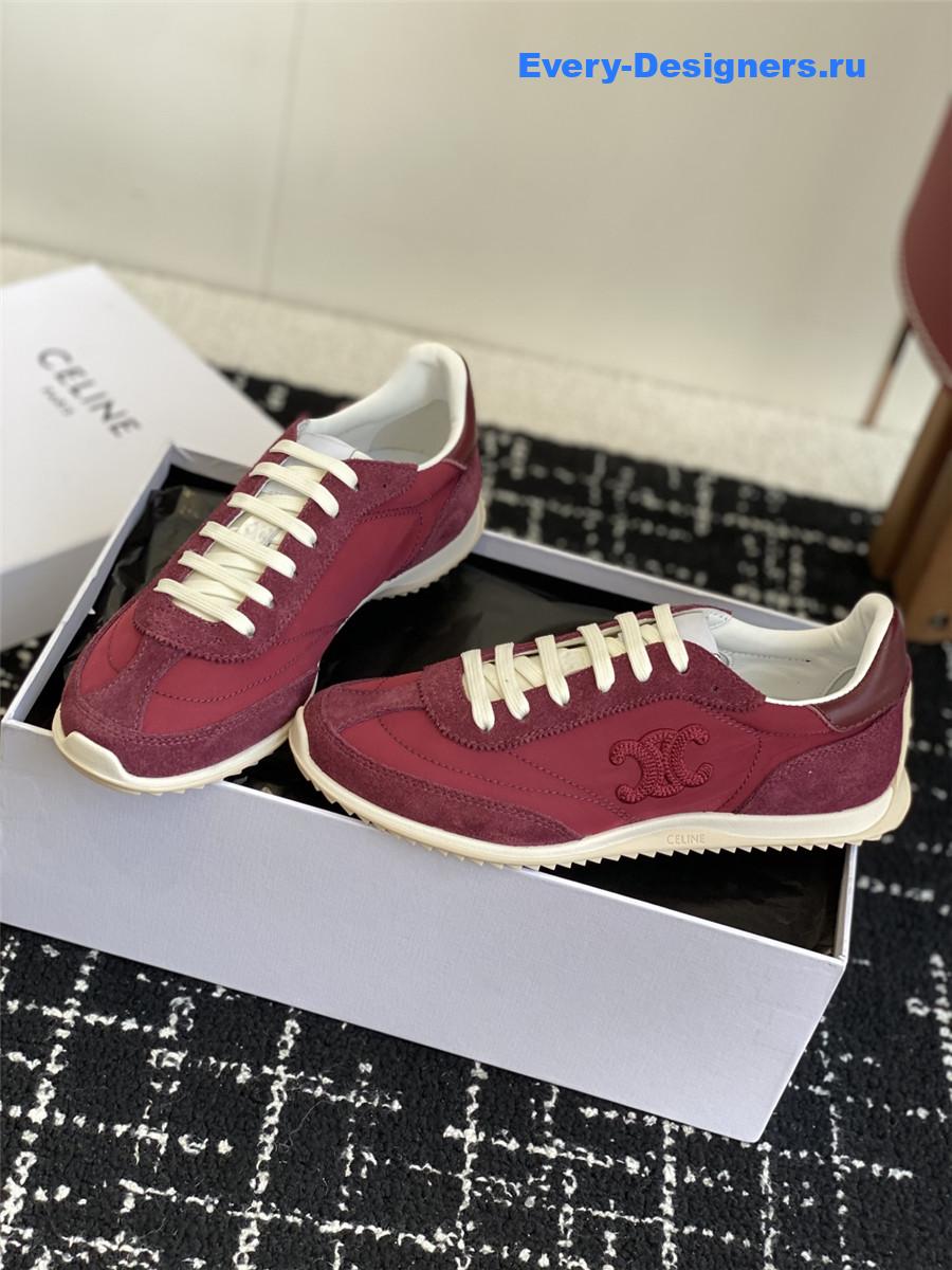Ce1i*e racer burgundy sneakers