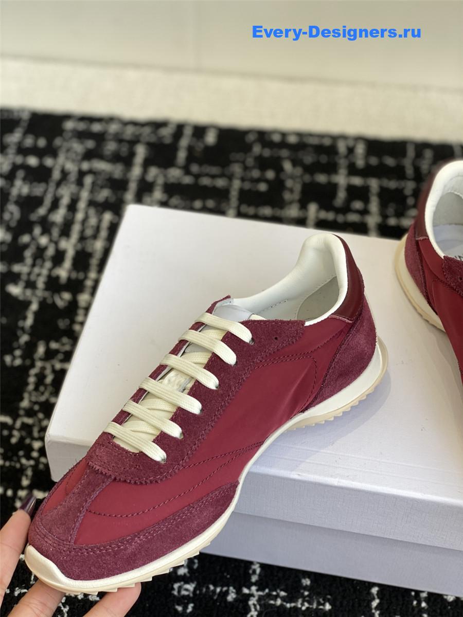 Ce1i*e racer burgundy sneakers