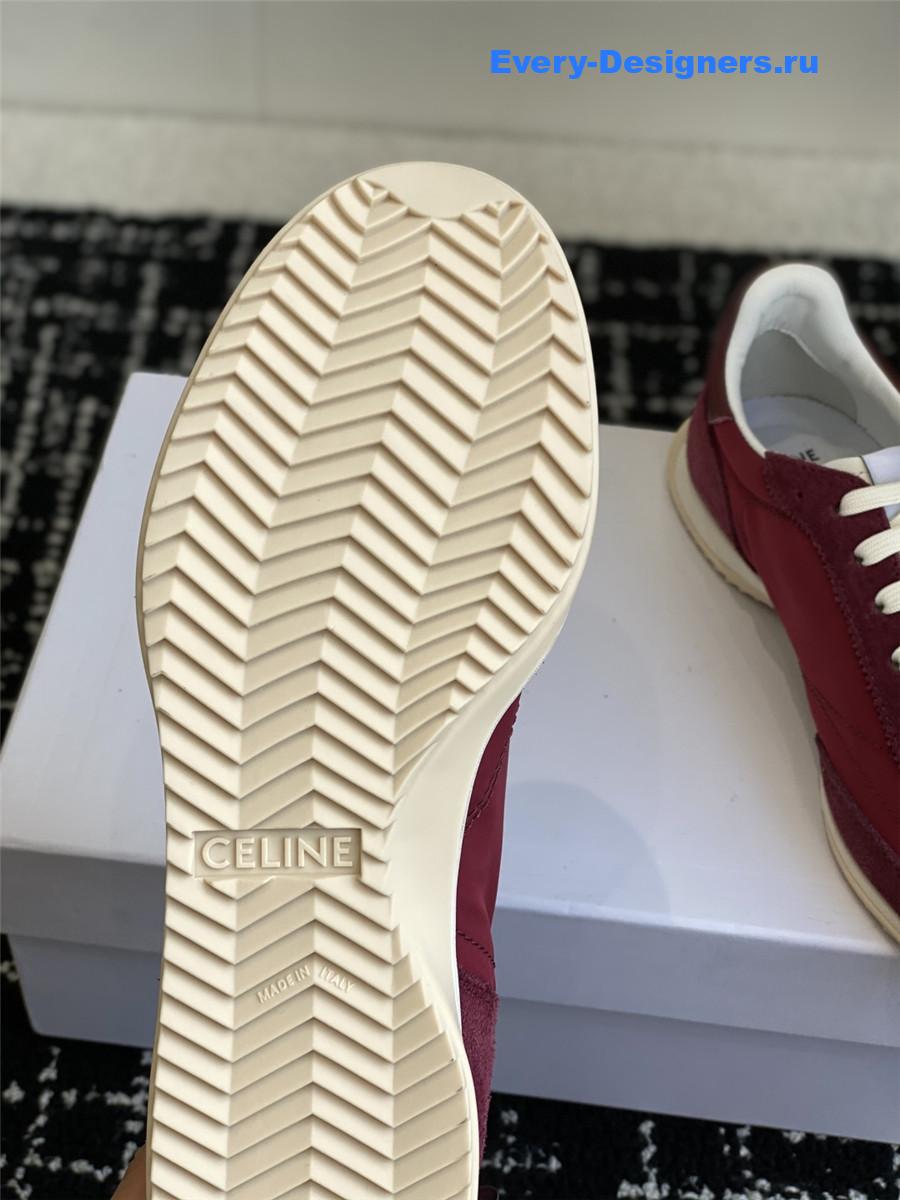 Ce1i*e racer burgundy sneakers