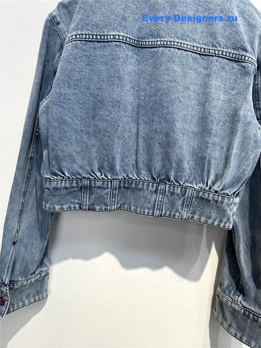 Ch**el cropped denim jacket