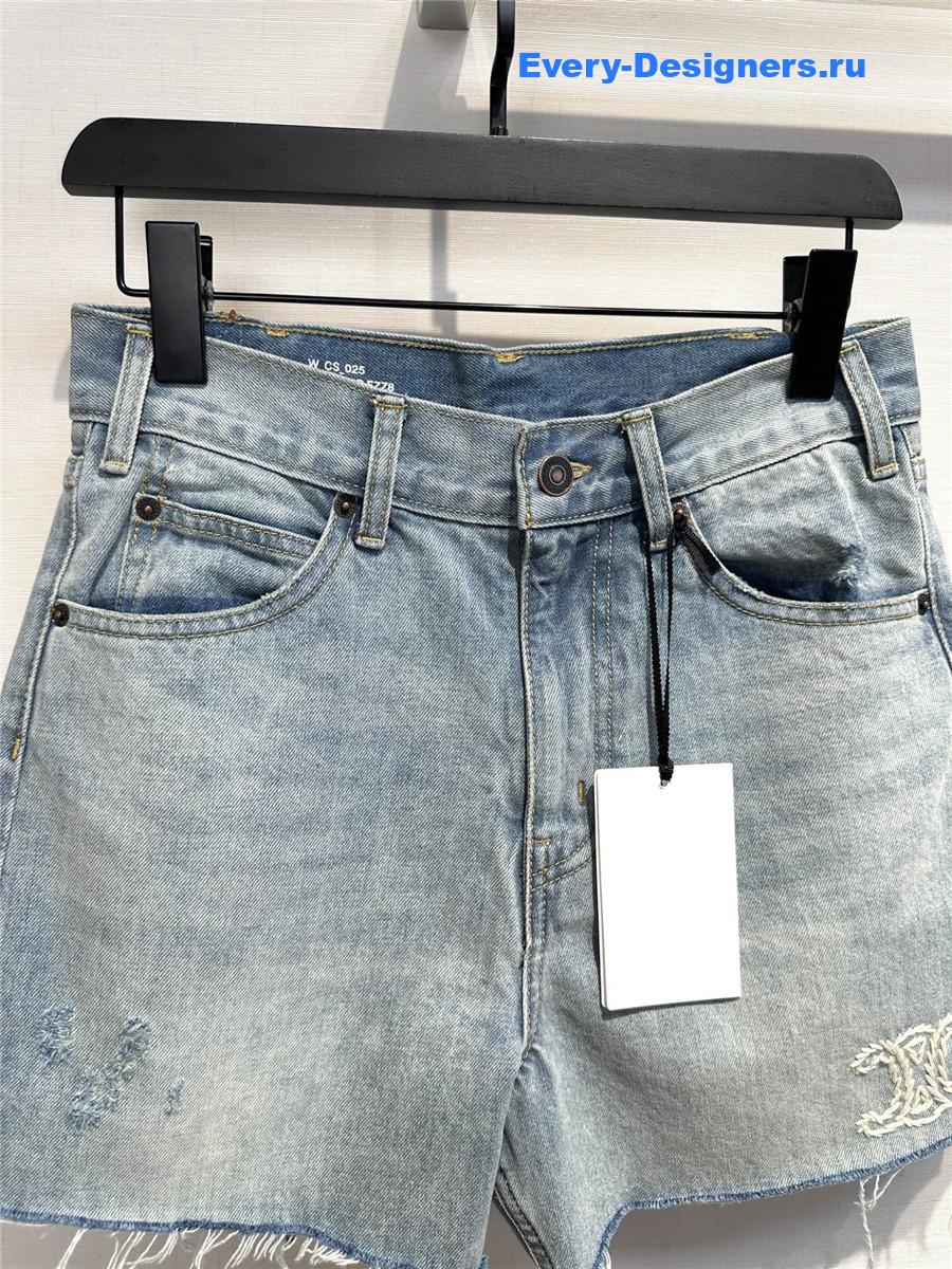 Ce1i*e blue denim shorts