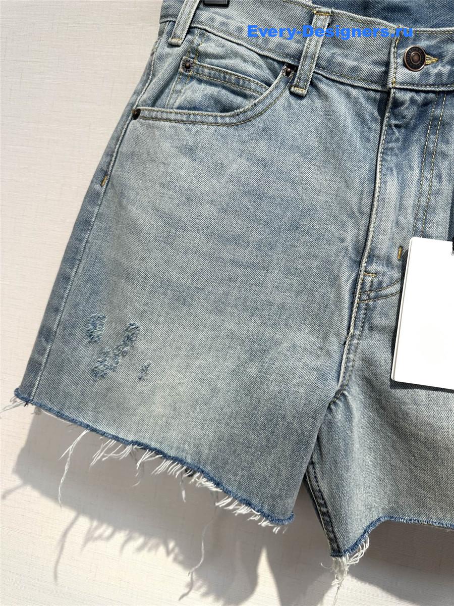 Ce1i*e blue denim shorts